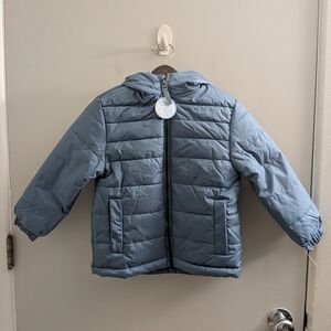 Kids Nwt Whales Tale Size 4 Hooded Puffer Jacket in Slate Blue